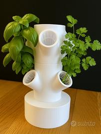 torre idroponica stampata in 3d (no elettronica)