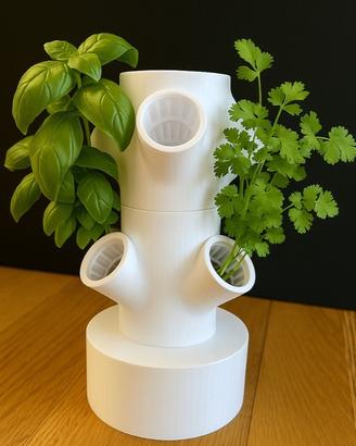 torre idroponica stampata in 3d (no elettronica)
