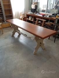 tavolo vintage shabby country rustico grande