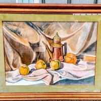 Quadro con natura morta firmato.