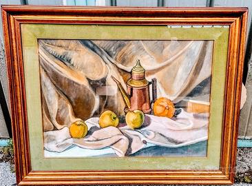 Quadro con natura morta firmato.