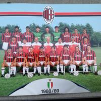 Cartolina commemorativa Milan stagione 1988/89