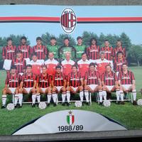 Cartolina commemorativa Milan stagione 1988/89