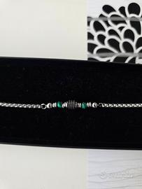 Bracciale uomo in acciaio inox verde