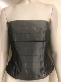 Top Bustier plissè da sera taglia 44