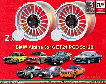 2 pz. cerchi BMW Alpina 8x16 ET24 5 E12 E28 E34 6