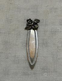 Segnalibro vintage argento, Italy