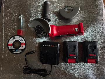 einhell smerigliatrice con 2 batterie nuovo