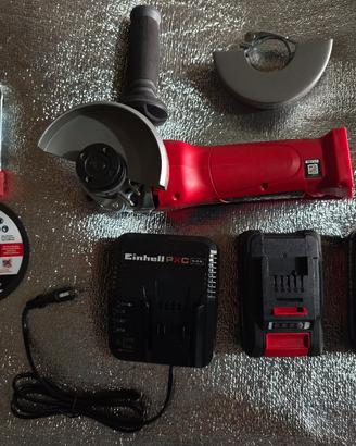 einhell smerigliatrice con 2 batterie nuovo