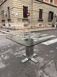 Tavolo anni 70 in cristallo