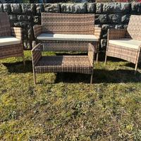 Set da giardino in rattan sintetico nuovo