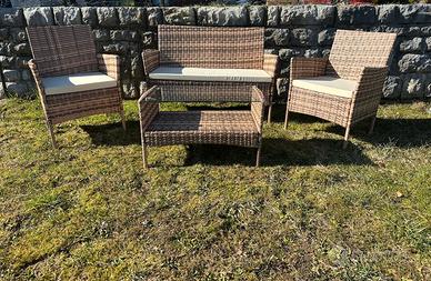 Set da giardino in rattan sintetico nuovo