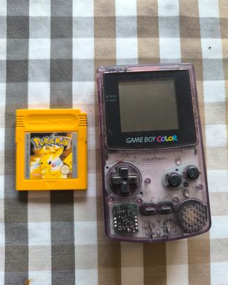 Game boy color trasparente Atomic purple 1998 + gi