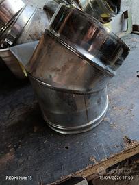 gomito 45 canna fumaria inox coibentato doppia par