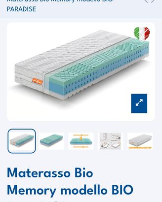 materasso singolo 80x190 Marcapiuma "Bio Paradise"