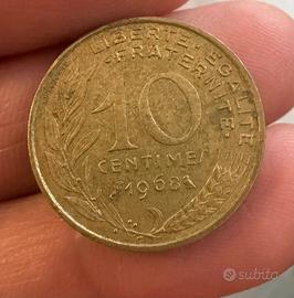 Moneta 10 Centimes 1968 Marianne - Francia