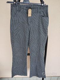 Pantaloni gamba larga fantasia zebra Tg S Nuovi