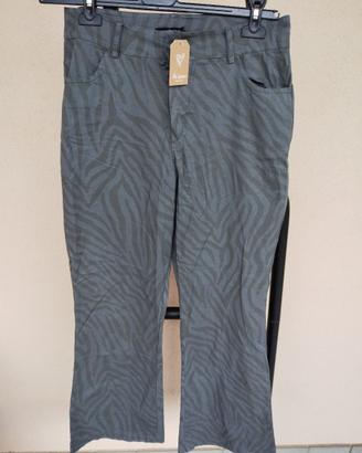 Pantaloni gamba larga fantasia zebra Tg S Nuovi
