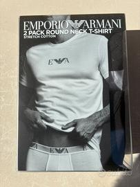Set 2 T-Shirt Emporio Armani girocollo nere Tg S