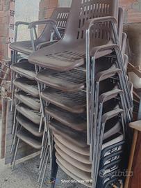 sedie ferro plastica 