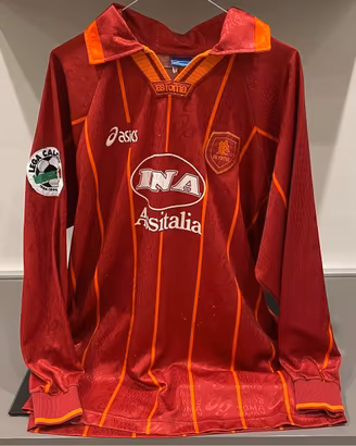 Maglia match worn AS Roma 96/97 Candela firmata