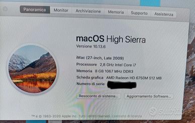 IMAC 27" late 2009 i7