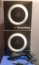2 casse audio 10x10 cm, con cavo jack