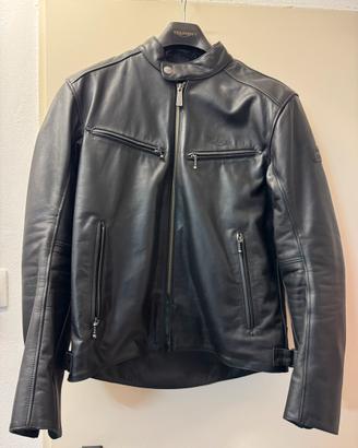 Giacca in pelle moto Copley Triumph taglia 50 nero