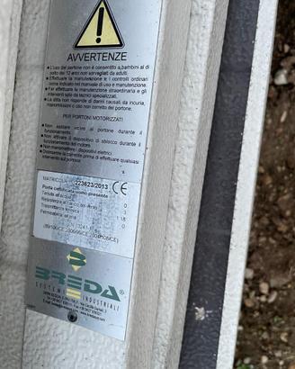 Porta sezionale elettrica