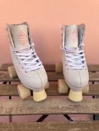 Pattini a rotelle Oxelo QUAD 100 bianchi 35