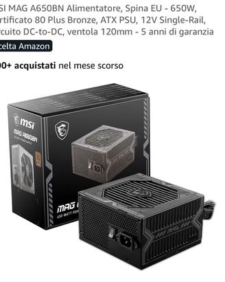 MSI MAG A650BN Alimentatore