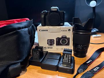 Kit completo CanonEOSM50 body + Tamron18‑200mm