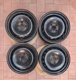 SET 4 CERCHI IN FERRO R15 4x100 Fiat