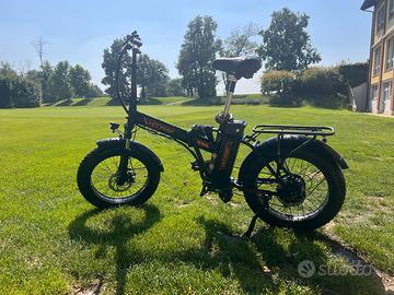 E-Bike pieghevole HITWAY BK11 Arancio/Nera – 48V 1