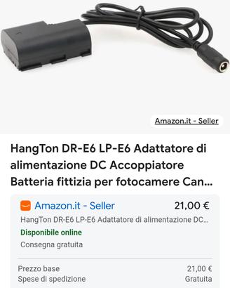 Adattatore Batteria a corrente Canon 