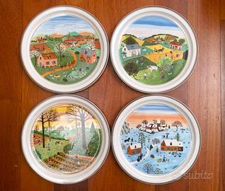 VILLEROY & BOCH - 4 Piatti NAIF serie 4 Stagioni