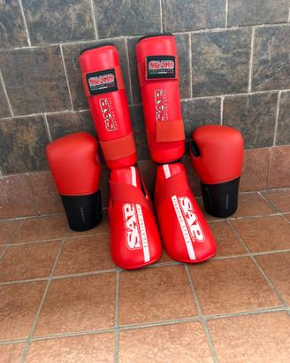 Kit Kick boxing/Muay Thai SAP Fighting Style Rosso