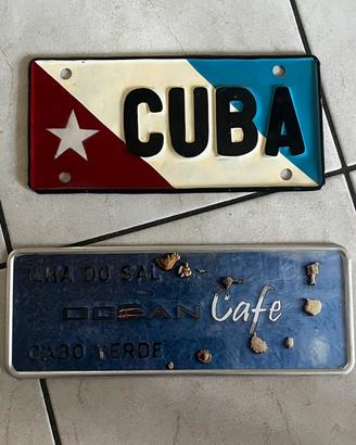 Set da 2 Targhe decorative Cuba e Capo Verde