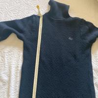 Dolcevita Lacoste blu uomo lana e cotone tg 3