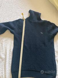 Dolcevita Lacoste blu uomo lana e cotone tg 3