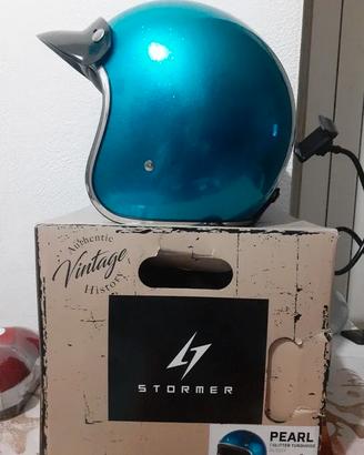 Casco jet stormer Small Turchese
