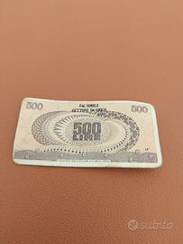 Portachiavi e 500 Lire