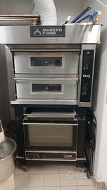 Forno per pizze e banco pizza