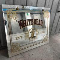 Pubblicita vintage su vetro specchiato Whitebread