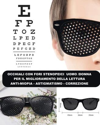Occhiali con fori stenopeici Uomo /Donna