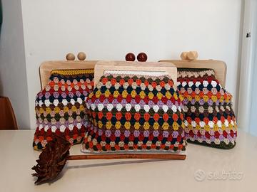 Borse all'uncinetto fatte a mano 