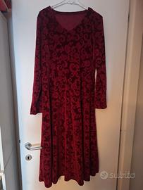 Abito in vellutino effetto damascato