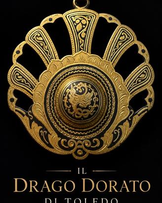 Pendente ciondolo damascene Toledo drago vintage