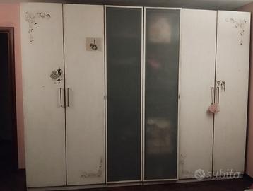 armadio Ikea pitturato bianco stile shabby dentroè