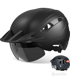 Casco bici elettrica con luce led